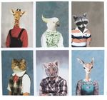  avian bird class_photos clothed clothing cockatoo collar dress feline female giraffe looking_at_viewer male mammal overalls photo photoshop plaid pose raccoon real sitting smile tiger unknown_artist what 