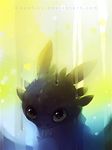  &hearts; apofiss black_scales condensation cute daww dragon feral green_eyes how_to_train_your_dragon night_fury portrait solo toothless water yellow_theme 