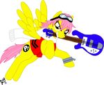  cutie_mark equine female feral flcl friendship_is_magic fur guitar hair haruhara_haruko haruko hasbro horse mammal my_little_pony pegasus pink_hair ponification pony solo unknown_artist wings yellow yellow_fur 