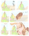  &hearts; &lt;3 barroth beak brute_wyvern censored comic drooling fabuchs female flying_wyvern hammer human hunter imminent_rape male mammal monster_hunter penis plain_background qurupeco saliva video_games vocal_sack white_background wings wyvern 