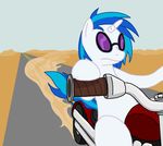  desert driving dust equine female friendship_is_magic hasbro horn irongasm mammal motorcycle my_little_pony solo unicorn vinyl_scratch_(mlp) 