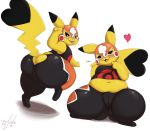  &lt;3 2018 5_fingers absurd_res anthro anthrofied big_butt blush butt camel_toe cewljoke cleft_tail clothed clothing cosplay_pikachu dipstick_tail female fur hi_res mammal mask multicolored_tail navel nintendo open_mouth pikachu pikachu_libre pok&eacute;mon pok&eacute;mon_(species) simple_background sitting slightly_chubby standing taunting tongue tongue_out video_games white_background yellow_fur 