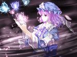 bad_id bad_pixiv_id bug butterfly hands hat insect minust pink_hair purple_eyes saigyouji_yuyuko solo touhou 