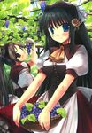  black_hair copyright_request food fruit grapes long_hair miyasu_risa multiple_girls 