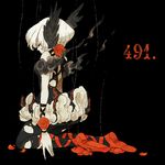  bad_id bad_pixiv_id ballerina ballet_slippers choker closed_eyes darkrai flower gen_4_pokemon head_wings l_hakase pantyhose personification pokemon red_flower red_rose rose shoe_ribbon short_hair solo torn_clothes torn_legwear tutu white_hair 