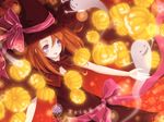  bad_id bad_pixiv_id bow crescent ghost halloween hat jack-o'-lantern jewelry necklace original pumpkin purple_eyes ribbon rucoruco solo trick_or_treat witch_hat 