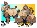 absurd_res alternate_costume areola avian beak big_breasts big_butt blizzard_entertainment breasts butt christomwow crouching feathers female gesture gryphon hand_on_butt hi_res huge_breasts huge_butt machine metal metallic_body mythological_avian mythological_creature mythology nipples nude omnic orisa_(overwatch) overwatch pasties robot solo tail taur thick_thighs waving wide_hips