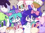  +_+ 1boy 1girl aubrey_(headspace)_(omori) aubrey_(omori) basil_(headspace)_(omori) basil_(omori) blue_overalls blue_shirt blush bright_pupils bug_bunny_(omori) bun_bunny_(omori) cupcake_bunny_(omori) dust_bunny_(omori) fish_bunny_(omori) flower forest_bunny?_(omori) furrification furry ghost_bunny_(omori) ghost_butler green_eyes green_hair green_shirt head_wreath highres mewowem_omo milkshake_bunny_(omori) omori open_mouth overalls pancake_bunny_(omori) purple_eyes purple_hair rabbit rabbit?_(omori) shirt short_hair short_sleeves slime_bunny_(omori) smile snow_bunny_(omori) space_bunny_(omori) sprout_bunny_(omori) t-shirt teeth upper_teeth_only white_pupils 