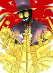  bug fly glasses happyds hat insect male_focus rainbow solo superjail the_warden tuxedo 