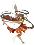 absurdly_long_hair bare_legs barefoot black_hair bow detached_sleeves full_body hair_bow hair_tubes hakurei_reimu highres long_hair looking_at_viewer looking_back open_mouth simple_background solo touhou very_long_hair white_background wide_sleeves yamasaki 