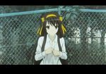  headband kouyouen_academy_uniform ribbon school_uniform shirt solo suzumiya_haruhi suzumiya_haruhi_no_shoushitsu suzumiya_haruhi_no_yuuutsu undressing white_shirt 