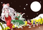  bad_id bad_pixiv_id chasing everyone ex-keine fujiwara_no_mokou heart highres houraisan_kaguya inaba_tewi kamishirasawa_keine kikuichi_monji multiple_girls reisen_udongein_inaba touhou yagokoro_eirin 