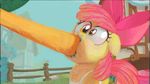  applebloom_(mlp) applejack_(mlp) cub equine female feral friendship_is_magic fur hasbro horse mammal my_little_pony pony porkcow sibling sisters young 