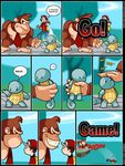  comic cute dk donkey_kong donky_kong dueling_analogs fight game games gorilla hat human humor humour male mammal necktie nintendo pok&#233;mon pok&#233;mon_trainer pok&eacute;mon pok&eacute;mon_trainer primate squirtle steve_napierski super_smash_bros super_smash_brothers video_games 