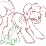  equine friendship_is_magic gummy_(mlp) hasbro hooves horse looking_at_viewer my_little_pony pinkie_pie_(mlp) pony presenting pussy reptile scalie tenaflux 