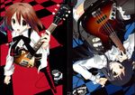  akiyama_mio guitar hirasawa_yui k-on! kagome tagme thighhighs 