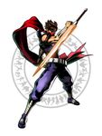  capcom marvel_vs_capcom official_art scarf shinkiro solo strider_hiryu sword weapon 