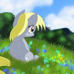  daww derpy_hooves_(mlp) equine female feral field friendship_is_magic hasbro horse mammal my_little_pony pegasus sky solo unknown_artist wings 