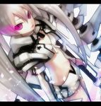  bad_id bad_pixiv_id black_rock_shooter black_rock_shooter_(game) chm collar midriff pink_eyes short_shorts shorts solo star white_hair white_rock_shooter 