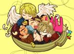  animal_ears antonio_lopez barnaby_brooks_jr blonde_hair blue_jacket bomber_jacket brown_hair bunny_ears chibi dark_skin dark_skinned_male facial_hair feathers glasses horns ivan_karelin jacket kaburagi_t_kotetsu keith_goodman kemonomimi_mode kiraku104 letterman_jacket male_focus multiple_boys necktie neko_nabe origami purple_jacket red_jacket saitou_(tiger_&amp;_bunny) shaded_face shuriken sleeping stubble stuffed_animal stuffed_bunny stuffed_toy tail tiger_&amp;_bunny tiger_ears tiger_tail vest wings 