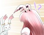  1girl :3 animal_ears bunny_ears crossover kyubey long_hair mahou_shoujo_madoka_magica pink_hair red_eyes reisen_udongein_inaba touhou yume_shokunin 