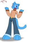  anthro boy cat clothed clothing derp feline gumball_watterson male mammal mephilestehdarkness plain_background solo the_amazing_world_of_gumball transparent_background 