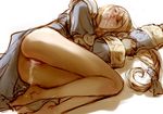  after_sex aftersex agrias_oaks barefoot blonde_hair blush bottomless branch_(blackrabbits) creampie cum cum_in_mouth cum_in_pussy cum_inside cumdrip facial feet final_fantasy final_fantasy_tactics legs_together pussy uncensored 