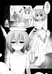  animal_ears bath breasts cat_ears cat_tail check_translation chen comic cropped fox_ears fox_tail greyscale large_breasts monochrome multiple_girls nekorin nude short_hair tail touhou towel towel_on_head translated translation_request yakumo_ran 