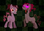  bad_id bad_pixiv_id checkered checkered_background crossover horse my_little_pony no_humans pony red_hair toriningen yume_nikki 