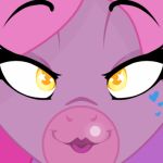  2019 amber_eyes animated bubble_gum equine fan_character horse jrvanesbroek mammal my_little_pony one_eye_closed pony portrait wink yumi_pop_(oc) 