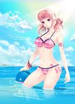  bikini breasts easy_(easycrew) large_breasts lee_byung_hee lucia_(pangya) official_art pangya pink_hair solo swimsuit water 