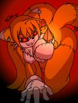  antennae breasts canine crossgender evil fangs female fox glowing glowing_eyes mammal multiple_tails nipples pherociouseso plushie plushophilia red_eyes sega solo sonic_(series) sonic_r tail tails_doll 