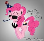  bouncing cia classified cutie_mark equine eyewear female feral friendship_is_magic fur gonzahermeg hasbro hopping horse humor mammal my_little_pony party party_time pink_fur pinkie_pie_(mlp) pony pun solo sunglasses 