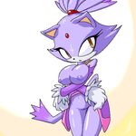  abstract_background anthro big_breasts blaze_the_cat breasts cat clothing crossed_arms edit feline female mammal nipples orange_eyes plain_background ponytail purple purple_body pussy sega simple_background solo sonic_(series) standing t03nemesis tail thefuckingdevil tight_clothing white_background 
