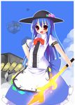  bad_id bad_pixiv_id blue_hair ebiebiebio hat highres hinanawi_tenshi red_eyes solo sword_of_hisou touhou 