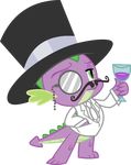  alpha_channel beverage dragon equine eyewear facial_hair friendship_is_magic hasbro hat male mammal monocle mustache my_little_pony plain_background rich scalie solo spike_(mlp) suit top_hat transparent_background tweevle white_clothing wine wine_glass 