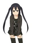  black_hair blazer brown_eyes casual fukuoka_katsumi jacket k-on! long_hair nakano_azusa solo star star_print thighhighs twintails 