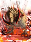  claws dragon haxorus kasutamu nintendo pok&#233;mon pok&eacute;mon red_eyes solo tail talons video_games 