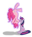  equine female feral friendship_is_magic fur hasbro horn horse kissing lesbian mammal my_little_pony pink_fur pinkie_pie_(mlp) plain_background pony qaxis spiderman_kiss twilight_sparkle_(mlp) unicorn white_background 