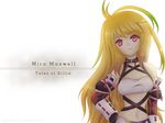  blonde_hair breasts brown_hair gloves gradient_hair green_hair long_hair milla_maxwell mira_maxwell multicolored_hair pink_eyes ribbon solo tales_of_(series) tales_of_xillia wallpaper 