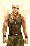  blonde_hair duke_nukem glasses gym_leader highres machisu_(pokemon) male male_focus military muscle pokemon 