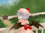  bad_id bad_pixiv_id bow comic gate hammer_(sunset_beach) hat hong_meiling izayoi_sakuya large_bow lavender_hair red_eyes remilia_scarlet short_hair silent_comic smile solo touhou wings wrist_cuffs 