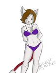 arms_behind_back bikini chest_tuft clothed clothing cute ear_tuft female fur fur_tuft kathy-lu looking_at_viewer navel photoshop pointy_ears signature skimpy solo standing swimsuit tail tight_clothing tuft unknown_species wrapped_tail 