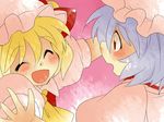  :d ^_^ ascot bad_id bad_pixiv_id blonde_hair bow closed_eyes comic dress flandre_scarlet hair_bow hammer_(sunset_beach) happy hat imminent_hug multiple_girls open_mouth outstretched_arms outstretched_hand red_eyes remilia_scarlet short_hair siblings silent_comic sisters smile surprised touhou wings 