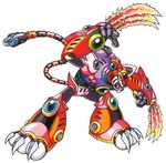  machine male mammal mechanical megaman_x neon_tiger plain_background robot solo standing tiger unknown_artist weapon white_background 