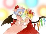  bad_id bad_pixiv_id blonde_hair bow brooch closed_eyes comic dress flandre_scarlet hair_bow hammer_(sunset_beach) hand_on_another's_cheek hand_on_another's_face hands_on_another's_face happy hat jewelry lavender_hair lights multiple_girls open_mouth pink_dress red_dress red_eyes remilia_scarlet short_hair siblings side_ponytail silent_comic sisters smile touhou wings 
