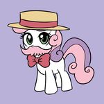  cub equine facial_hair female feral friendship_is_magic hasbro hat horse madmax mammal mustache my_little_pony pony solo sweetie_belle_(mlp) unicorn young 