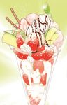  cherry chocolate cup food fruit ice_cream melon mint original parfait saikawa_yusa still_life strawberry udk whipped_cream 