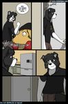  anthro border_collie canine comic dog eyewear glasses kitchen male mammal meesh the_uninvited_guest 