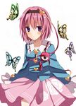  bad_id bad_pixiv_id bug butterfly fujishiro_emyu hairband insect komeiji_satori pink_hair purple_eyes short_hair solo touhou 